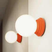 Applique murale boule opaline peach céramique IP44 — vue 11
