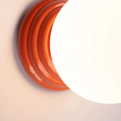 Applique murale boule opaline peach céramique IP44 — vue 3
