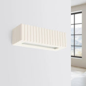 Applique murale céramique beige rainurée E27 moderne — vue 2