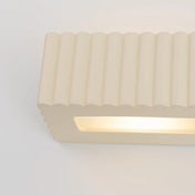 Applique murale céramique beige rainurée E27 moderne — vue 4