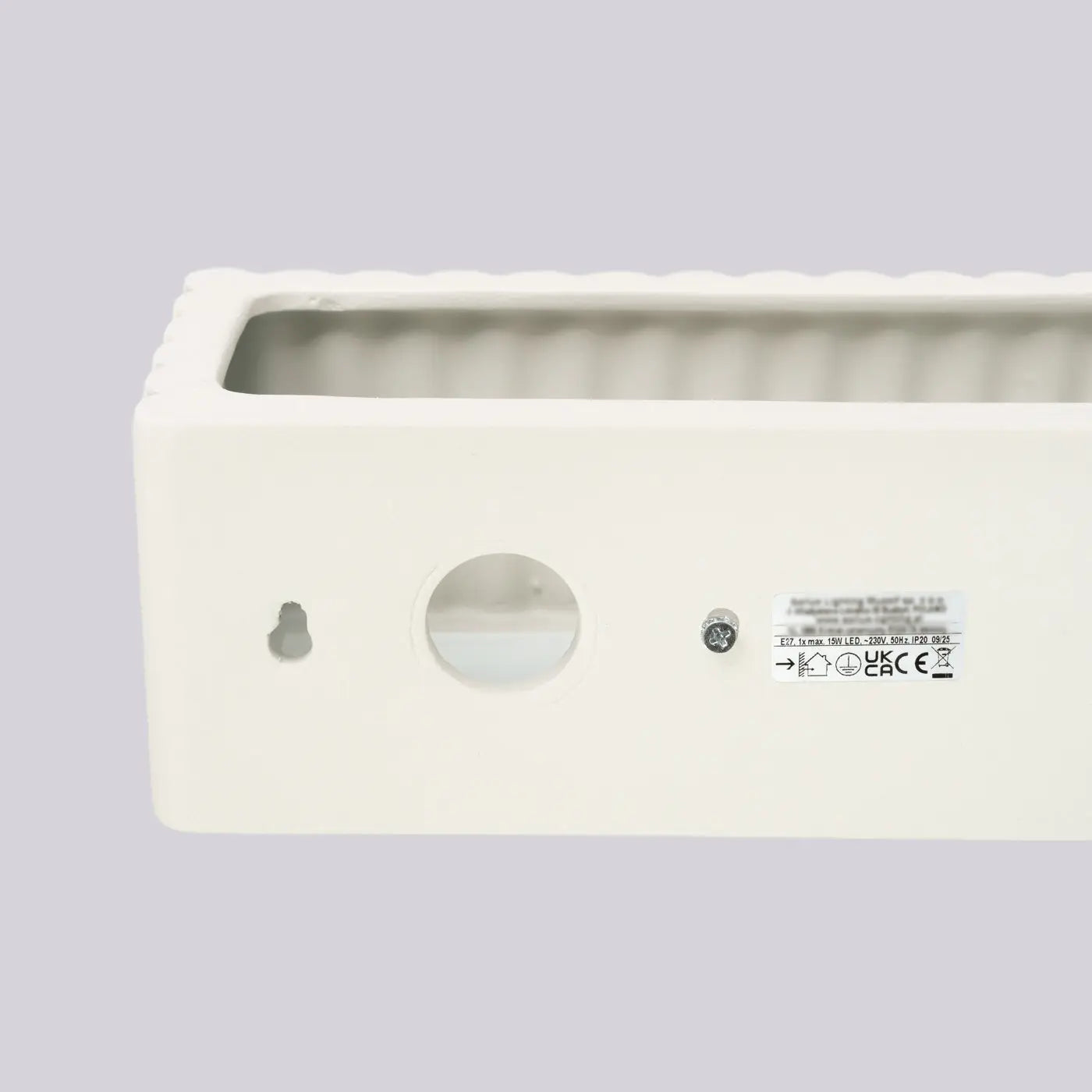 Applique murale céramique beige rainurée E27 moderne — vue 6