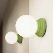 Applique murale céramique blanche boule opaline IP44 — vue 11