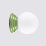 Applique murale céramique blanche boule opaline IP44 — vue 4
