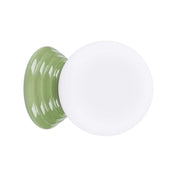Applique murale céramique blanche boule opaline IP44 — vue 8