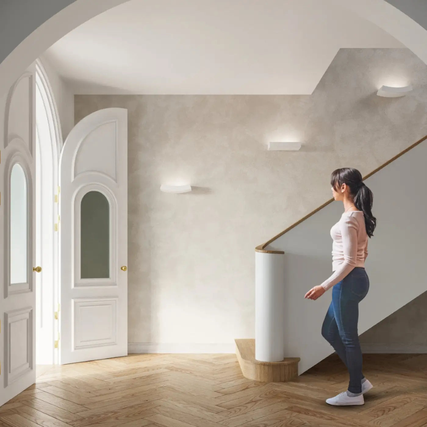 Applique murale céramique blanche G9 2 lumières compacte — vue 6
