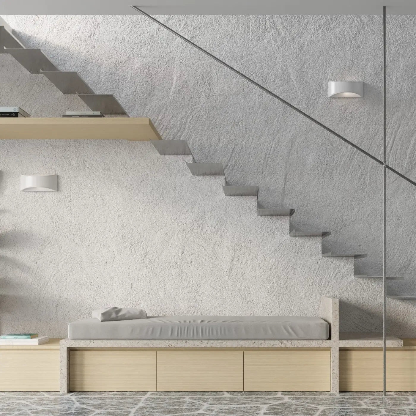 Applique murale céramique blanche G9 verre minimaliste — vue 4