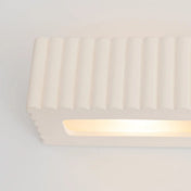 Applique murale céramique blanche rainurée E27 moderne — vue 4