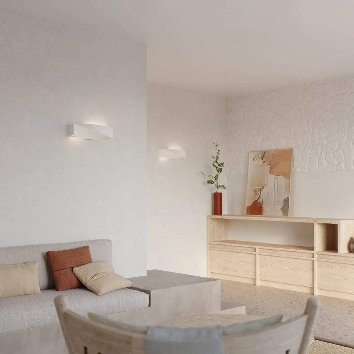 Applique murale céramique et verre blanc E27 — vue 7