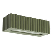 Applique murale céramique vert olive rainurée E27 — vue 8