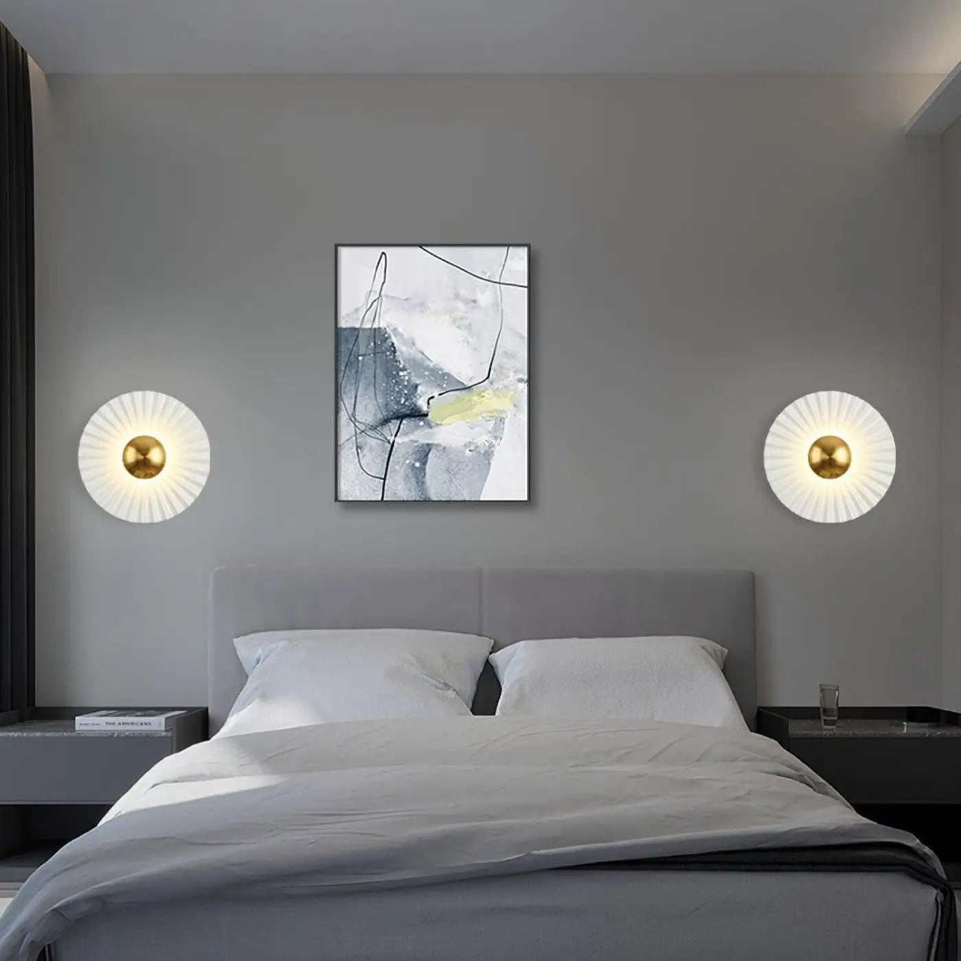 Applique murale circulaire blanche en verre 3 tailles — vue 3