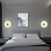 Applique murale circulaire blanche en verre 3 tailles — vue 3