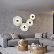 Applique murale circulaire blanche en verre 3 tailles — vue 6