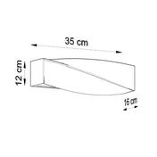 Applique murale compacte céramique et verre blanc E27 — vue 7