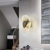 Applique murale coquillage en acrylique noir et doré — vue 3