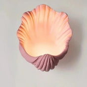 Applique murale coquillage en résine blanche et rose — vue 4