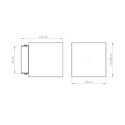 Applique murale cube en béton beige minimaliste — vue 11