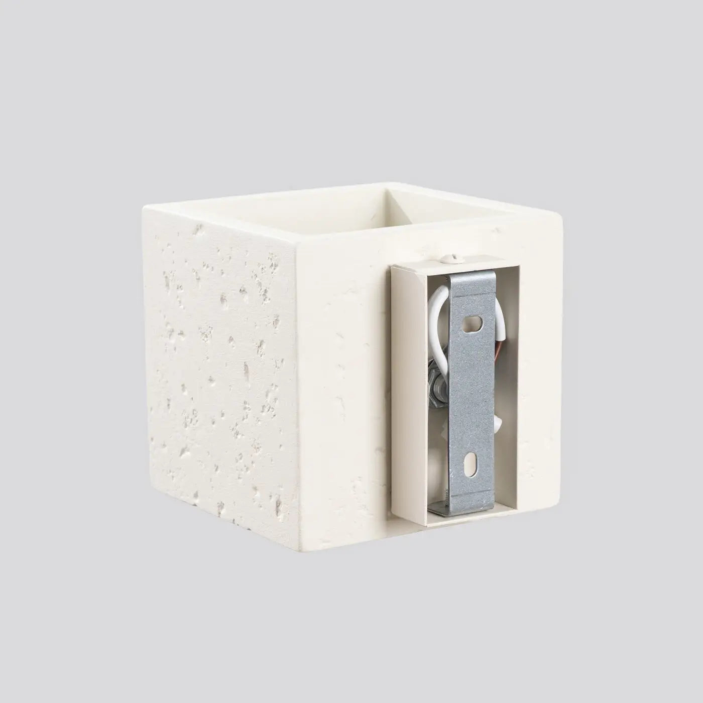 Applique murale cube en béton beige minimaliste — vue 6