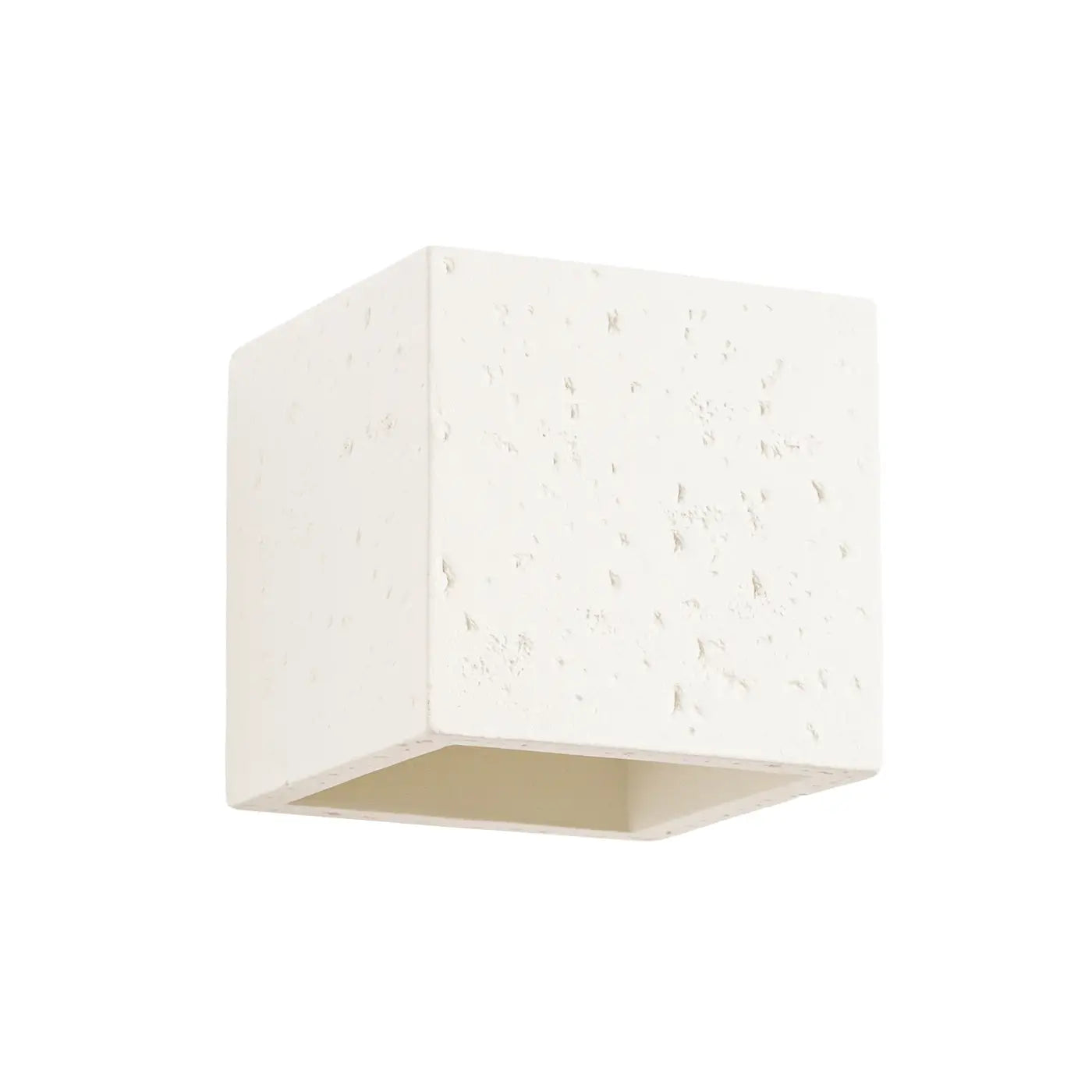 Applique murale cube en béton beige minimaliste — vue 7