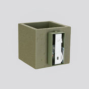 Applique murale cube en béton vert olive style industriel — vue 6
