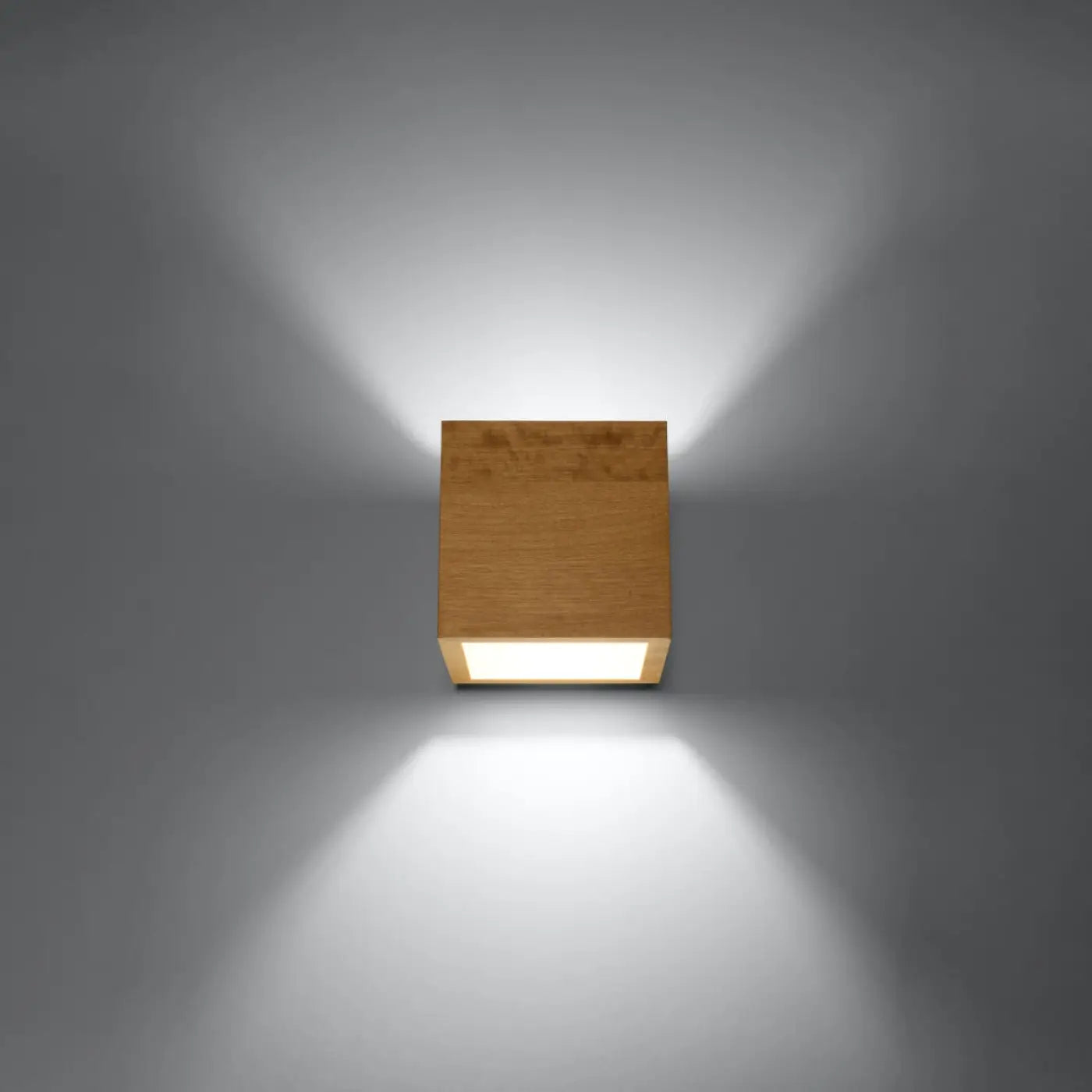 Applique murale cube en bois naturel style scandinave — vue 1