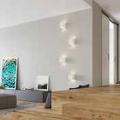 Applique murale cube en céramique blanche et verre E27 — vue 7