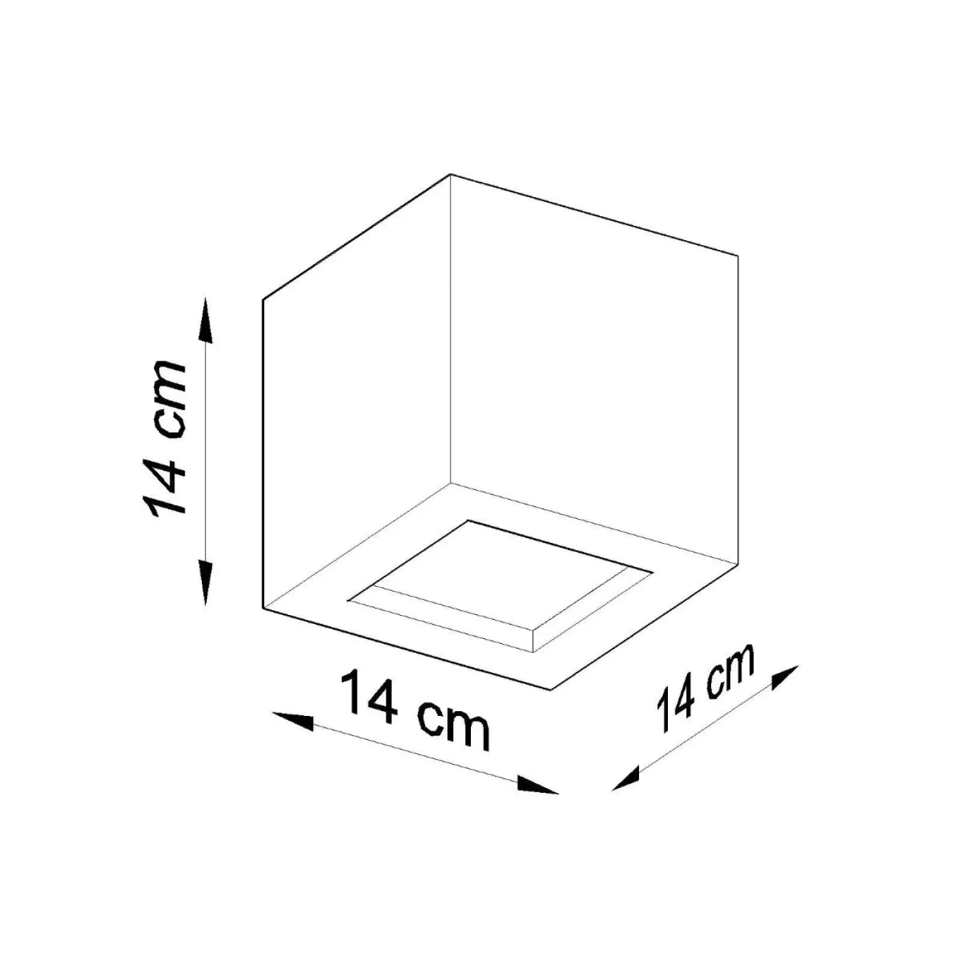 Applique murale cube en céramique blanche et verre E27 — vue 8