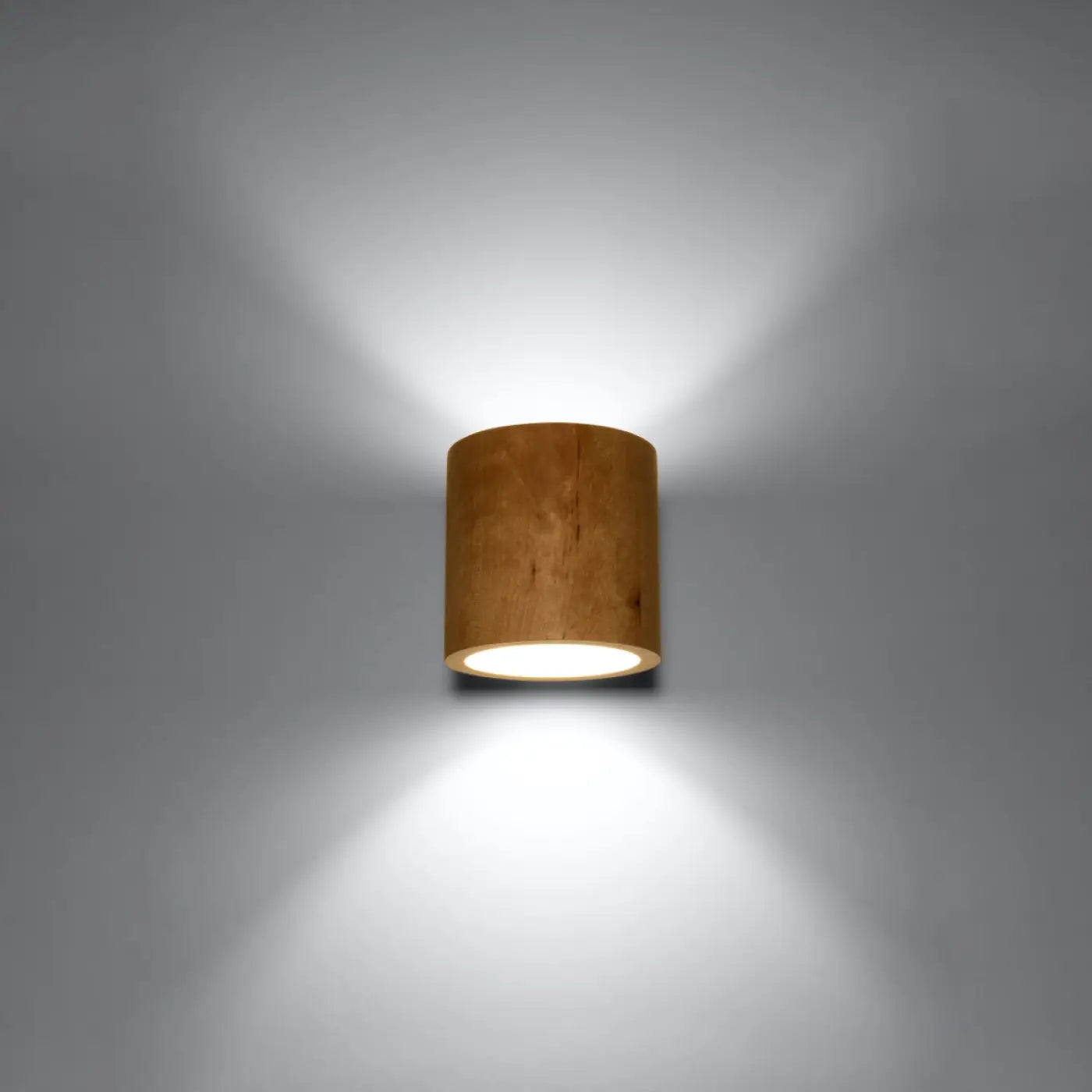 Applique murale cylindre en bois naturel scandinave — vue 1