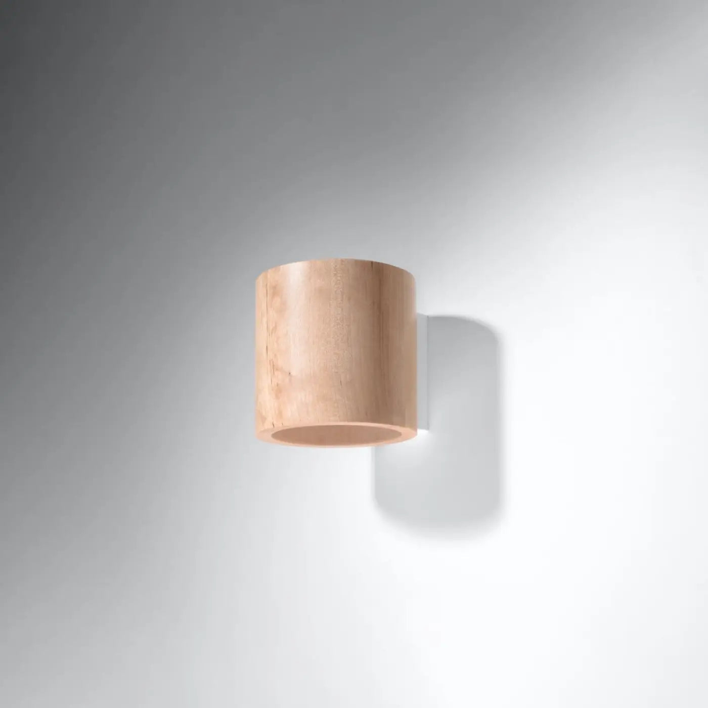 Applique murale cylindre en bois naturel scandinave — vue 2