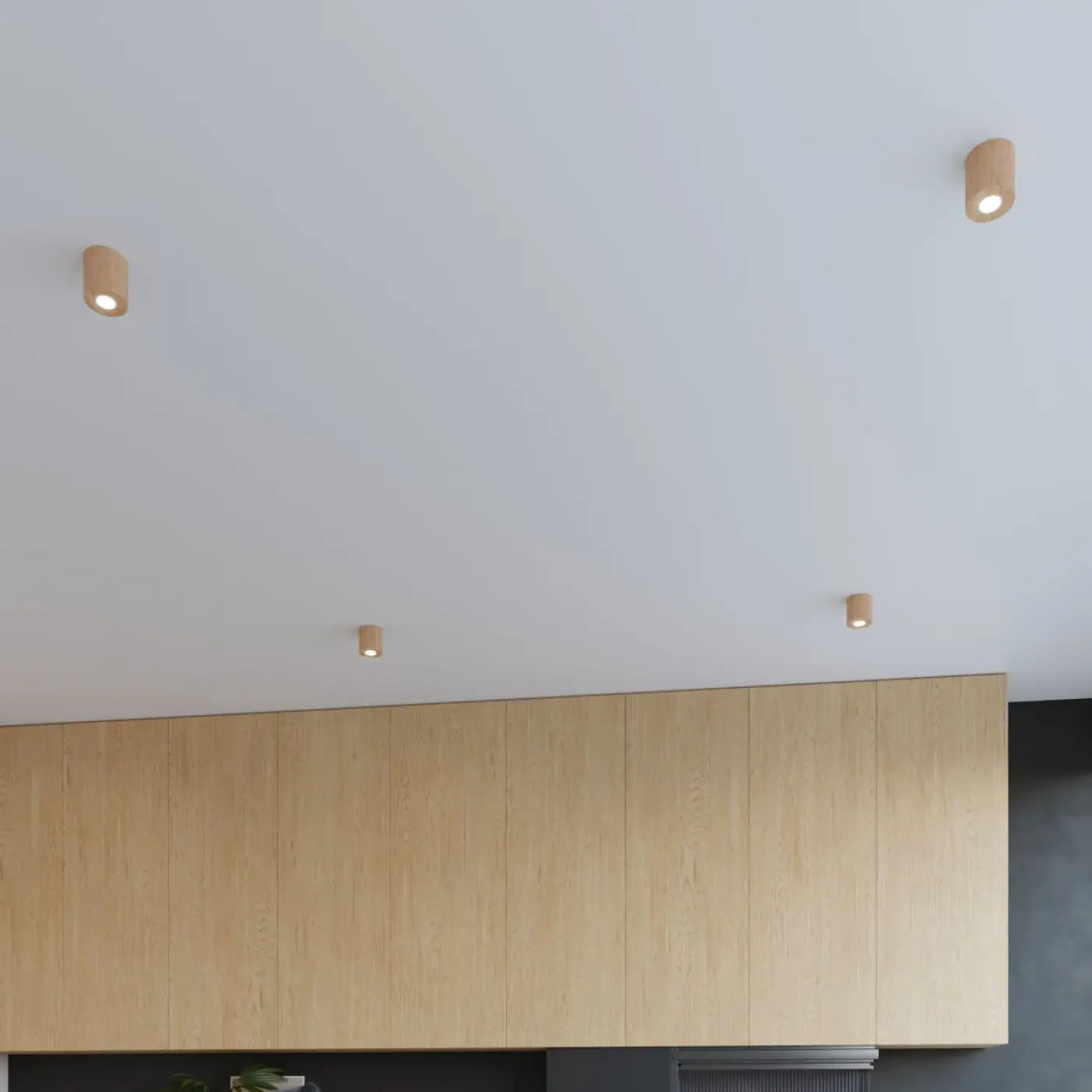 Applique murale cylindre en bois naturel scandinave — vue 4