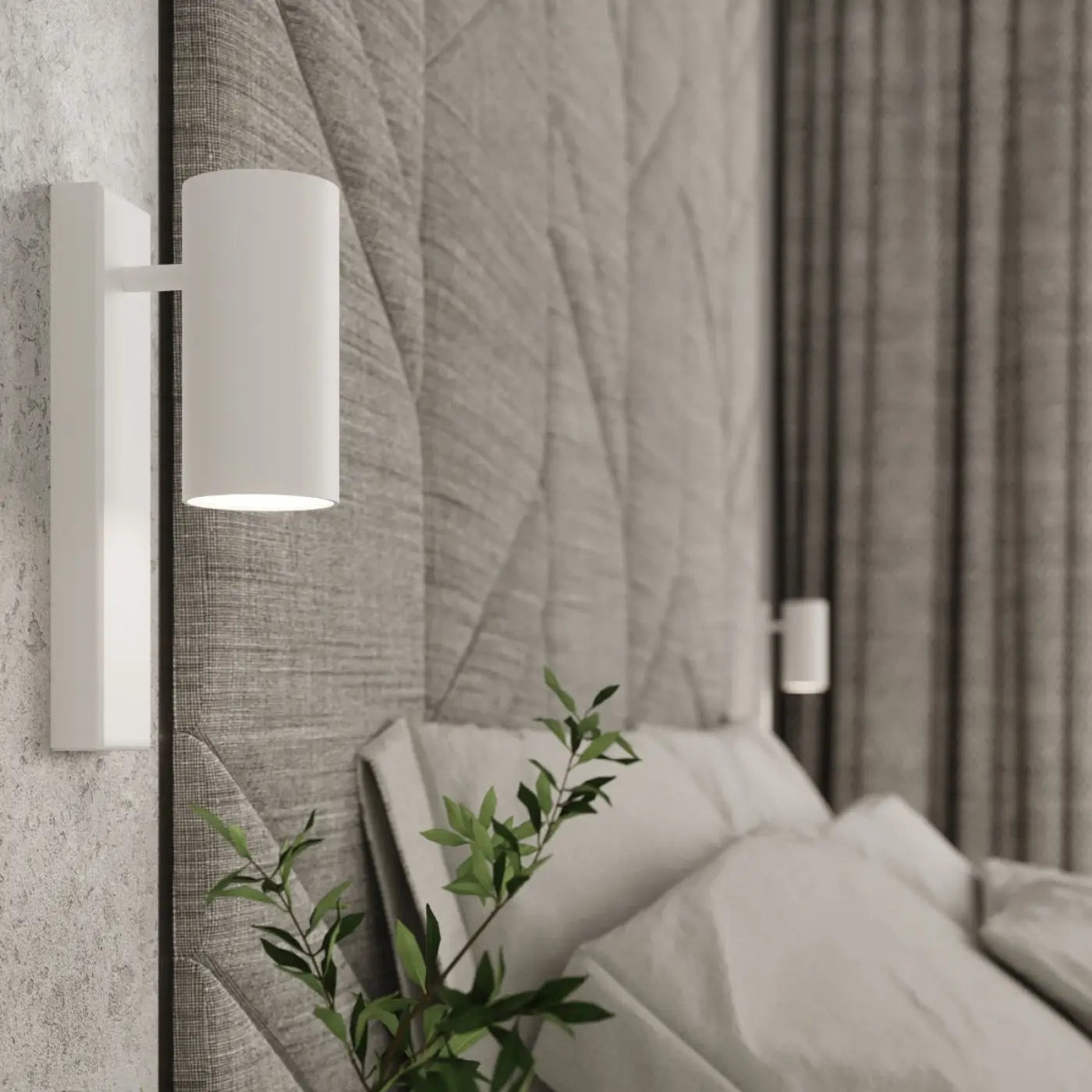 Applique murale cylindre en métal blanc GU10 4000K — vue 6