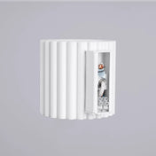 Applique murale cylindrique cannelée blanche en aluminium G9 — vue 4