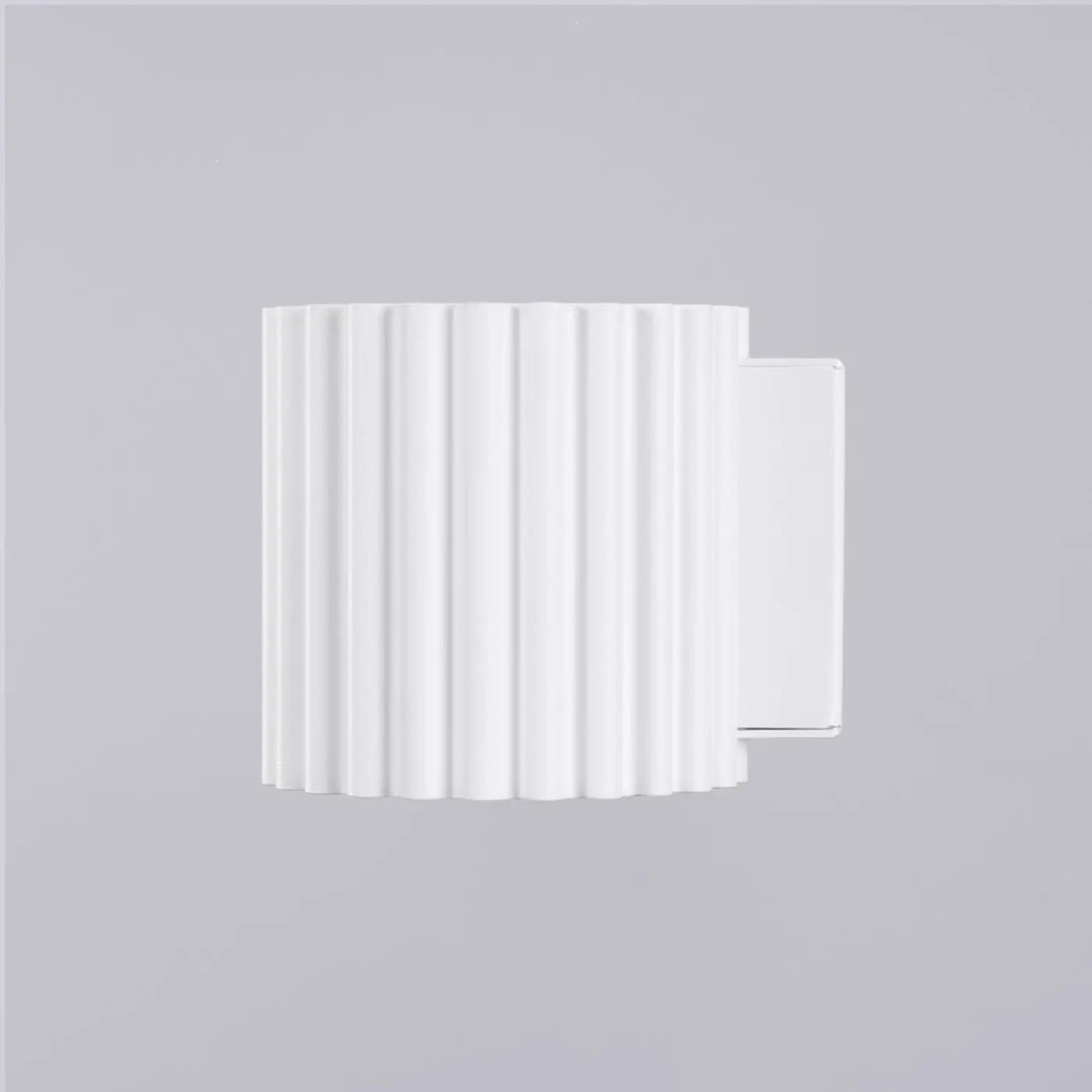 Applique murale cylindrique cannelée blanche en aluminium G9 — vue 5