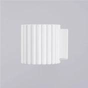 Applique murale cylindrique cannelée blanche en aluminium G9 — vue 5