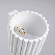 Applique murale cylindrique cannelée blanche en aluminium G9 — vue 6