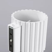 Applique murale cylindrique cannelée blanche en aluminium G9 — vue 7