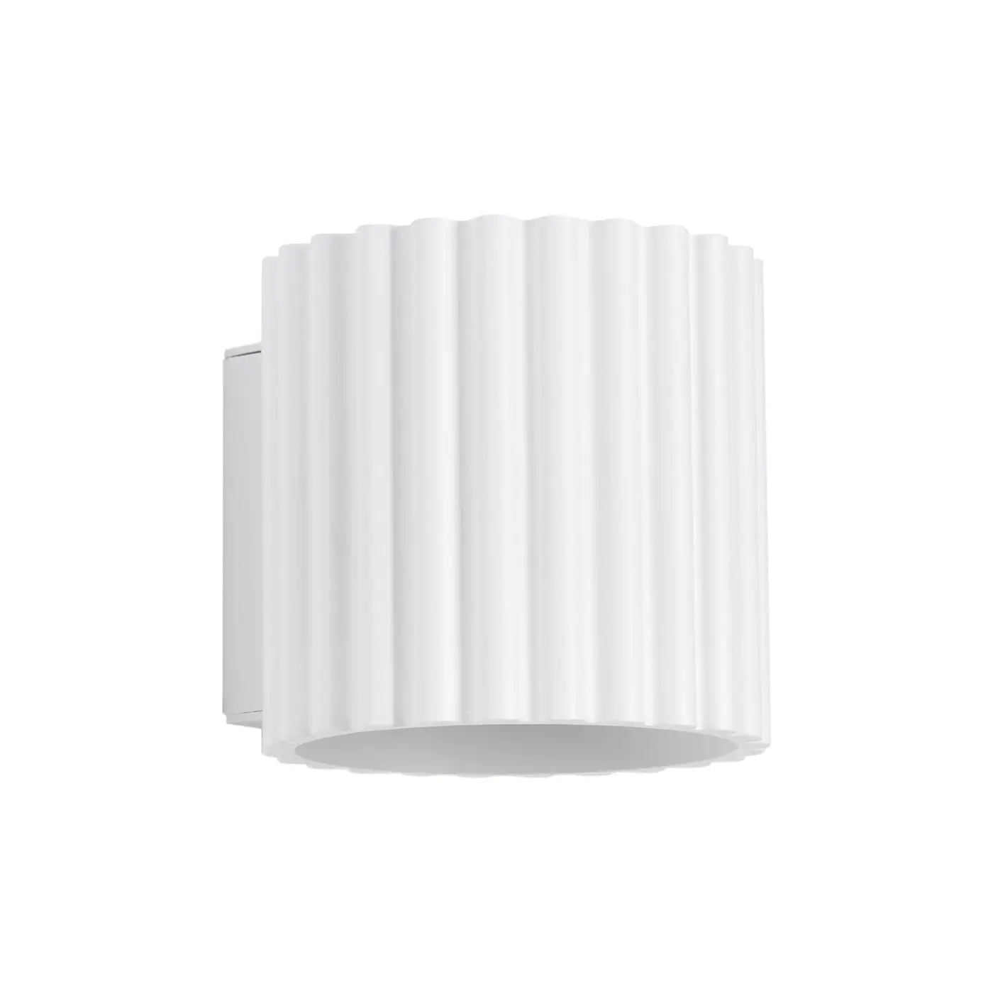 Applique murale cylindrique cannelée blanche en aluminium G9 — vue 8