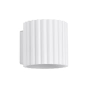 Applique murale cylindrique cannelée blanche en aluminium G9 — vue 8