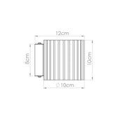 Applique murale cylindrique cannelée moka en aluminium G9 — vue 12