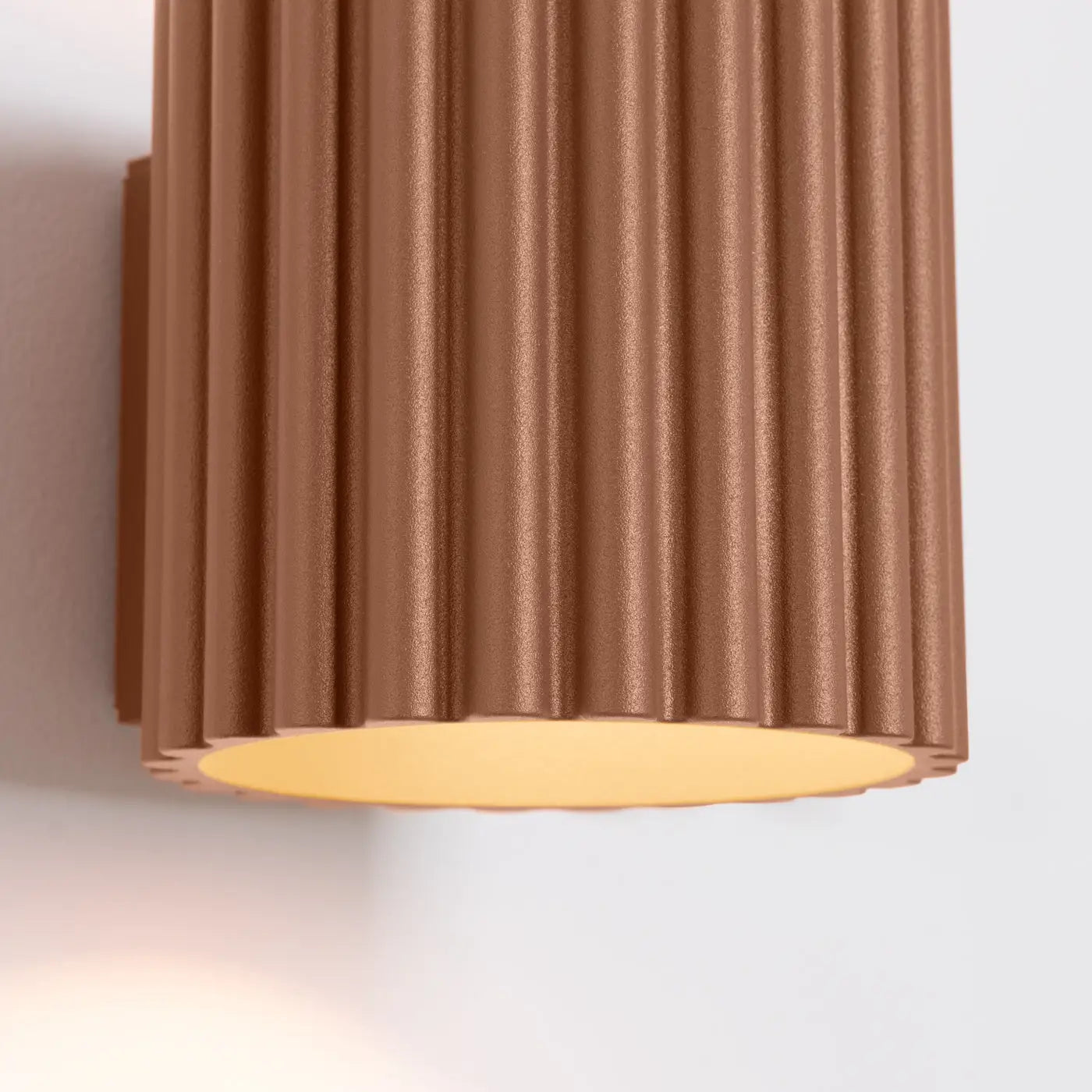 Applique murale cylindrique cannelée moka en aluminium G9 — vue 3