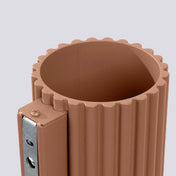 Applique murale cylindrique cannelée moka en aluminium G9 — vue 5