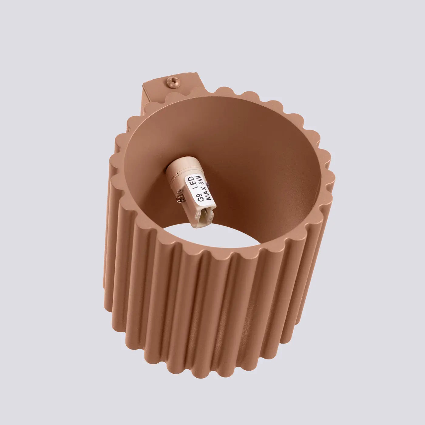Applique murale cylindrique cannelée moka en aluminium G9 — vue 6