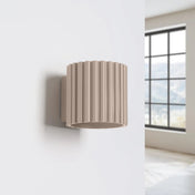 Applique murale cylindrique cannelée taupe en aluminium G9 — vue 2