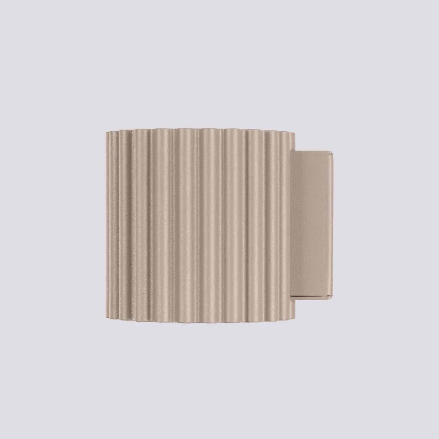 Applique murale cylindrique cannelée taupe en aluminium G9 — vue 4