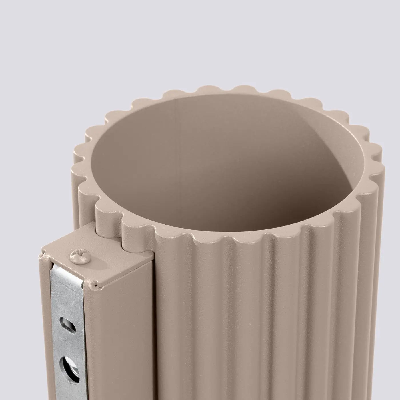Applique murale cylindrique cannelée taupe en aluminium G9 — vue 5