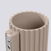 Applique murale cylindrique cannelée taupe en aluminium G9 — vue 5