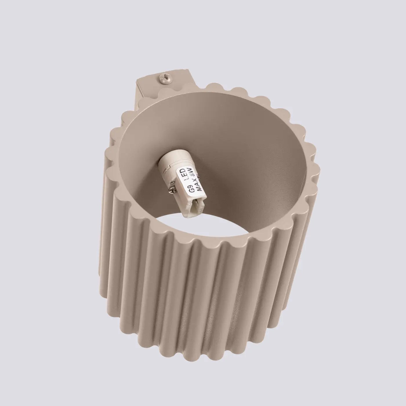 Applique murale cylindrique cannelée taupe en aluminium G9 — vue 6