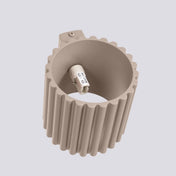 Applique murale cylindrique cannelée taupe en aluminium G9 — vue 6