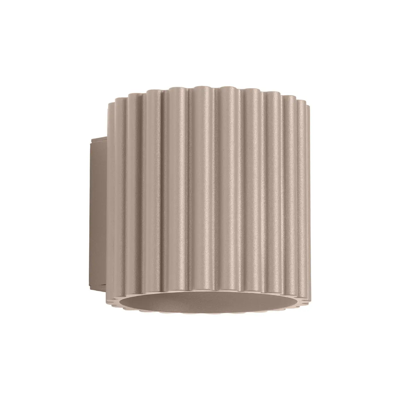 Applique murale cylindrique cannelée taupe en aluminium G9 — vue 8