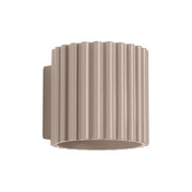Applique murale cylindrique cannelée taupe en aluminium G9 — vue 8