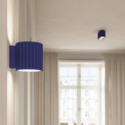 Applique murale cylindrique cannelée ultramarine aluminium — vue 11